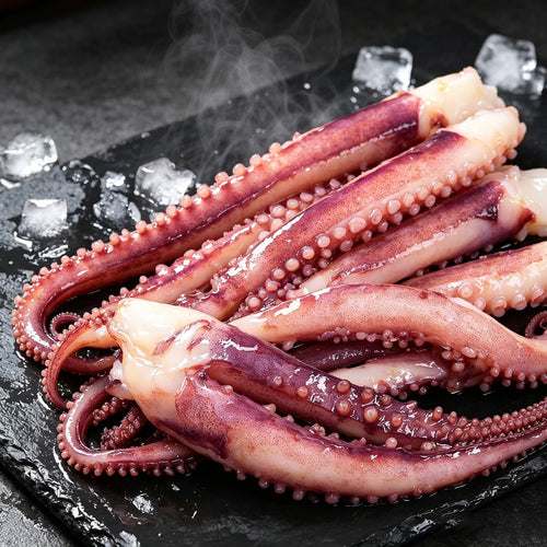 Raw tentacles on ice